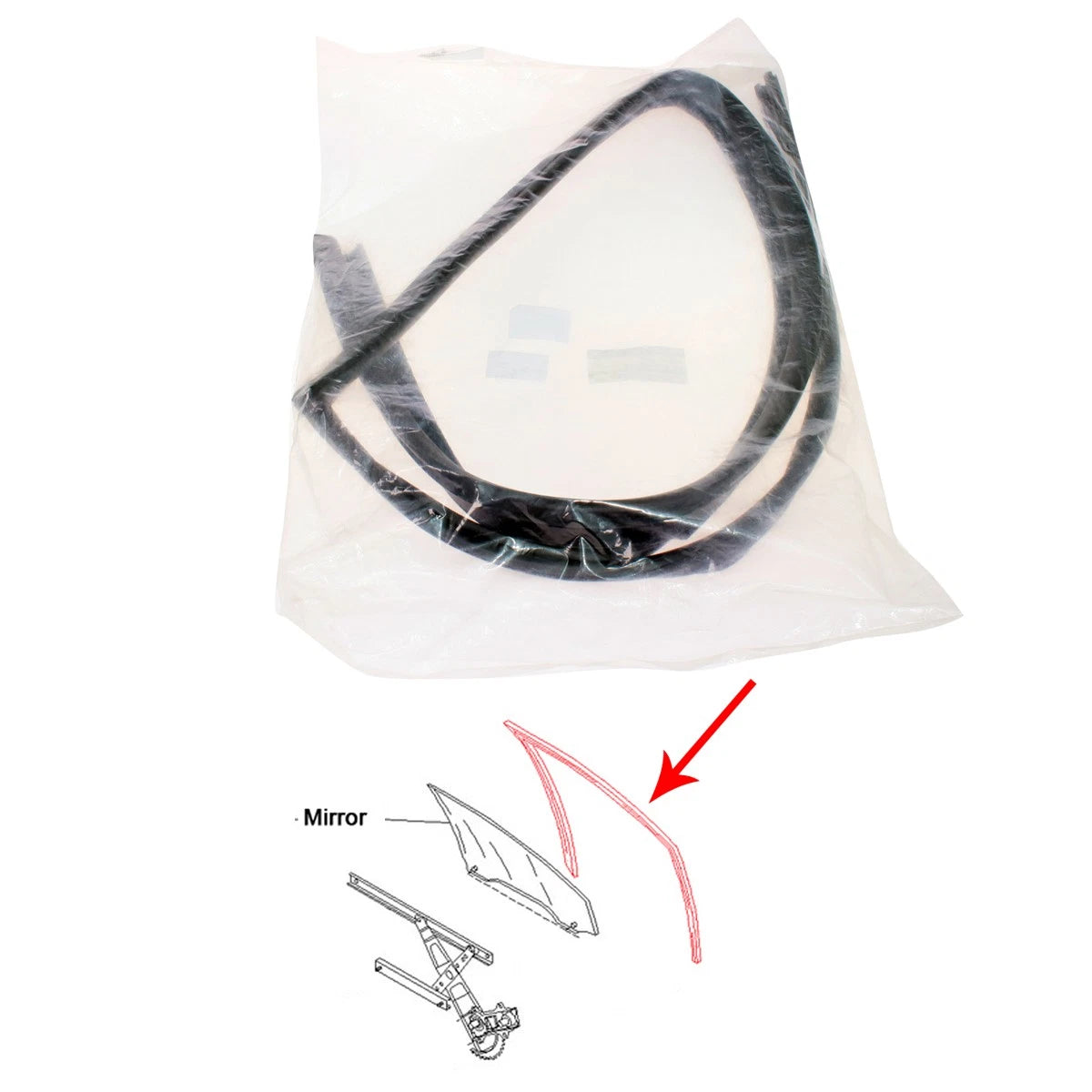 Rear Door Glass Run Rubber Seal for Nissan Sentra B13 (1995–1999)
