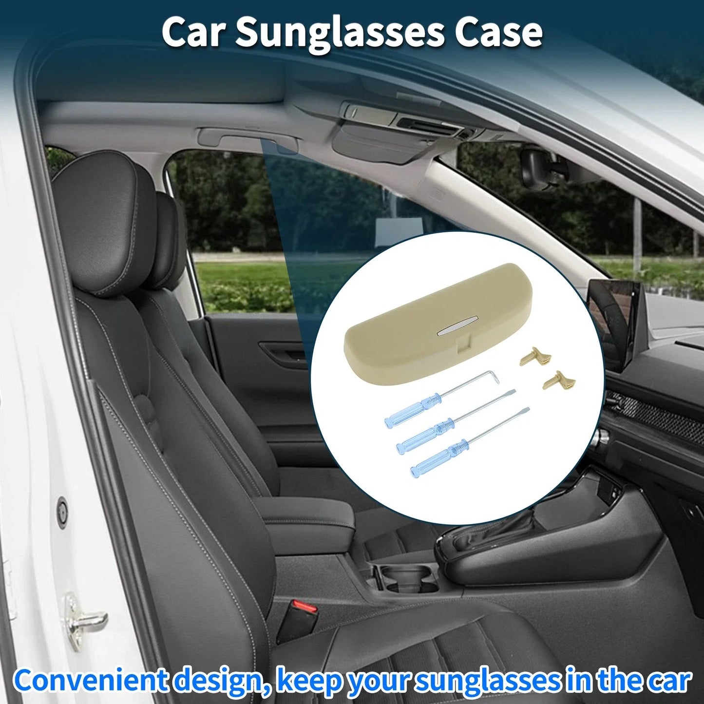 Sunglasses Case for BMW X1 F48 Beige (2016-2024)