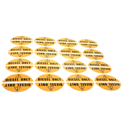 16X Diesel Only Yellow Sticker Decal for Fuel Door (Universal)