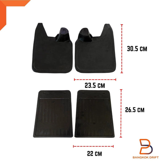 Black Rubber Mud Flaps for 2WD Toyota Hilux (1988-1996)