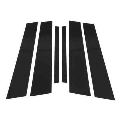 6 Pcs Door Pillar Window Trim for BMW 3-Series (2013 - 2018) Black