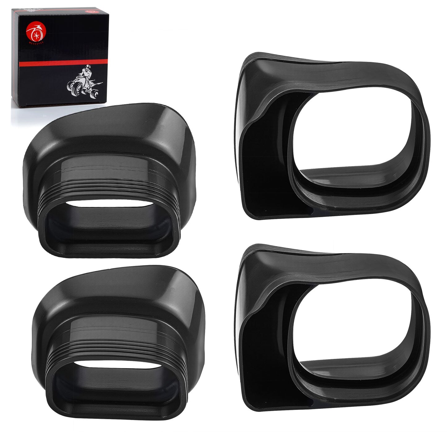 Set of 2 Rubber Intake Ducts for Suzuki GSXR 600/750 (1996–2000)