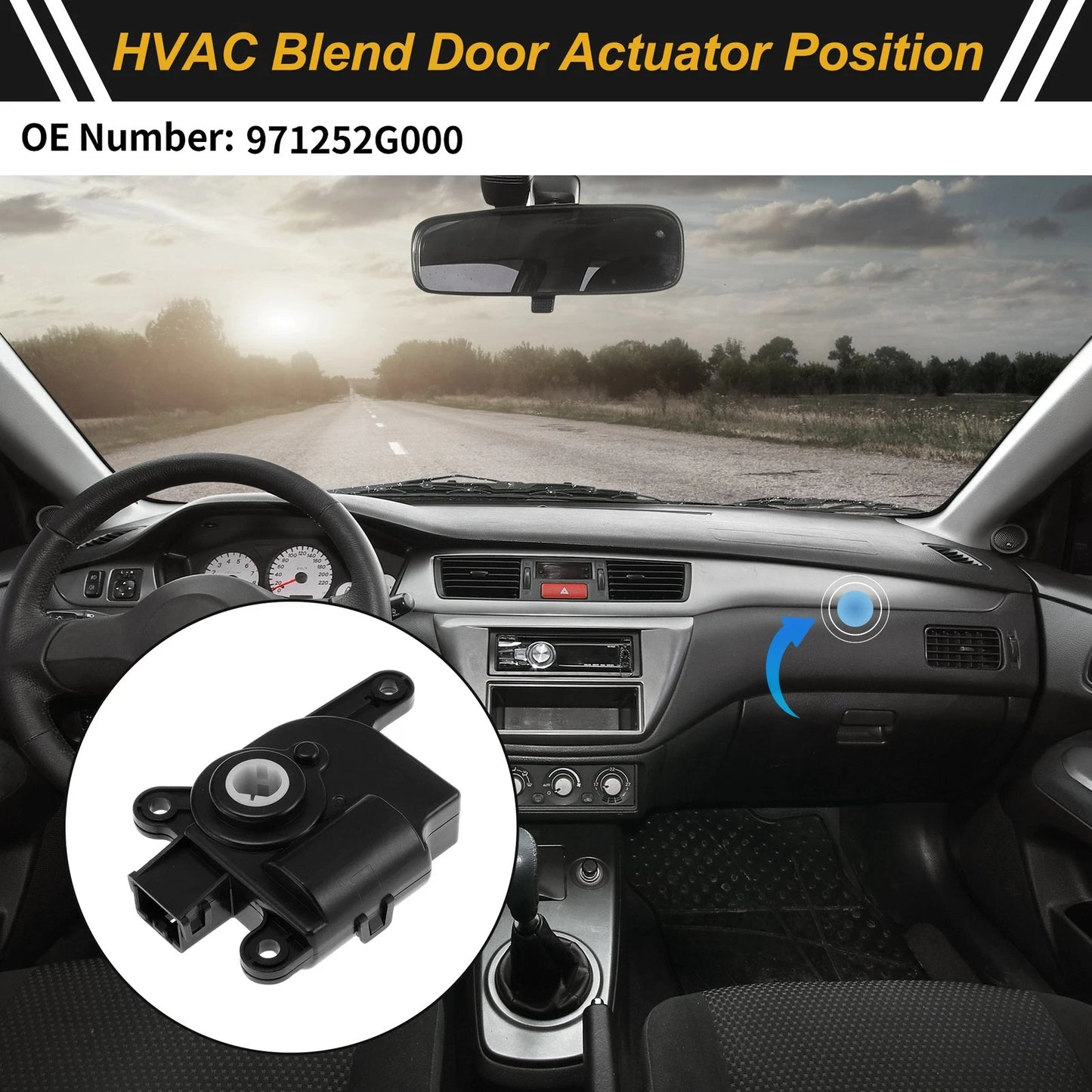 HVAC Heater Blend Door Actuator for Kia Magentis (2006–2010) No. 971252G000