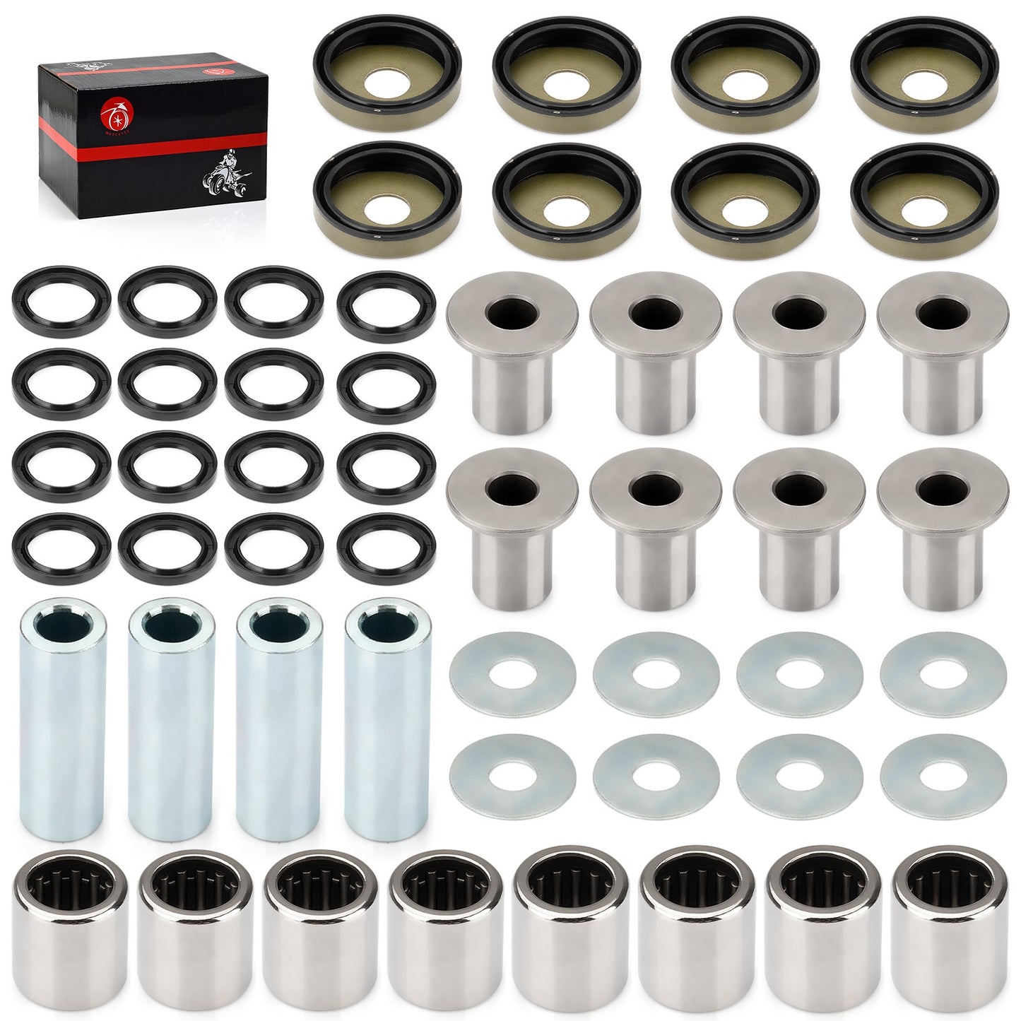 Front Upper Lower A-Arm Bushing Kit for Kawasaki KFX400 (2003–2006)