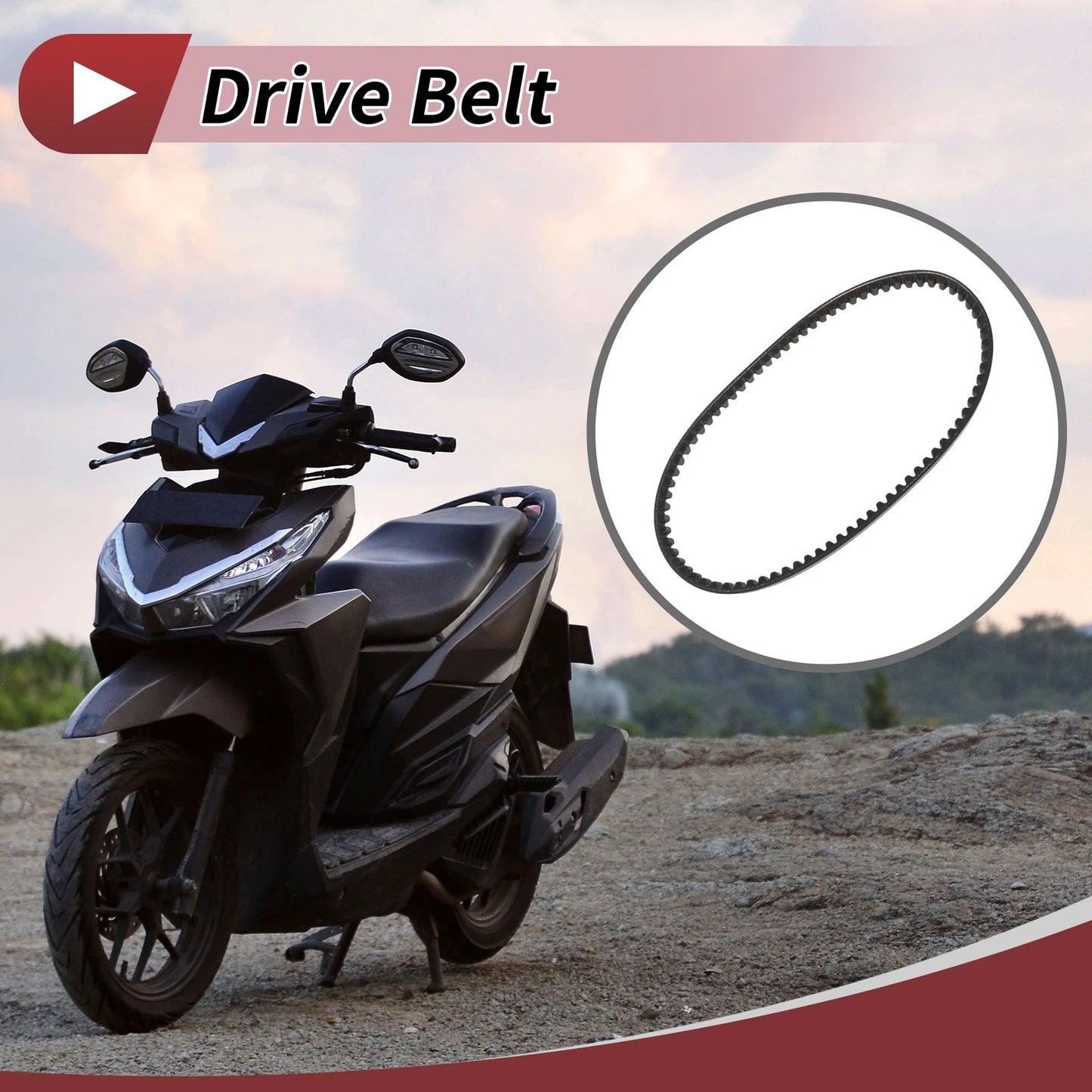Drive Belt V-Belt for 50cc 2-Stroke Scooters & ATVs (1PE40QMB)