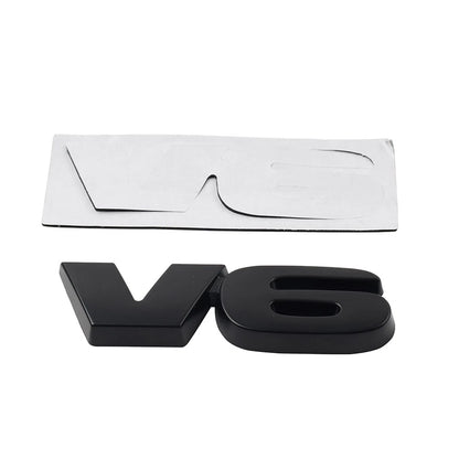 V6 Logo Metal Emblem Badge for Universal Fit Vehicles (3D)