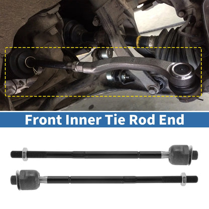 2X Front Inner Tie Rod End Links for Pontiac Montana (1999–2009)