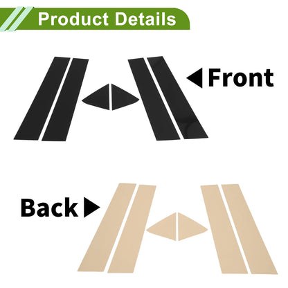 6 Pcs Pillar Window Trim for Dodge Charger (2006–2010) Black