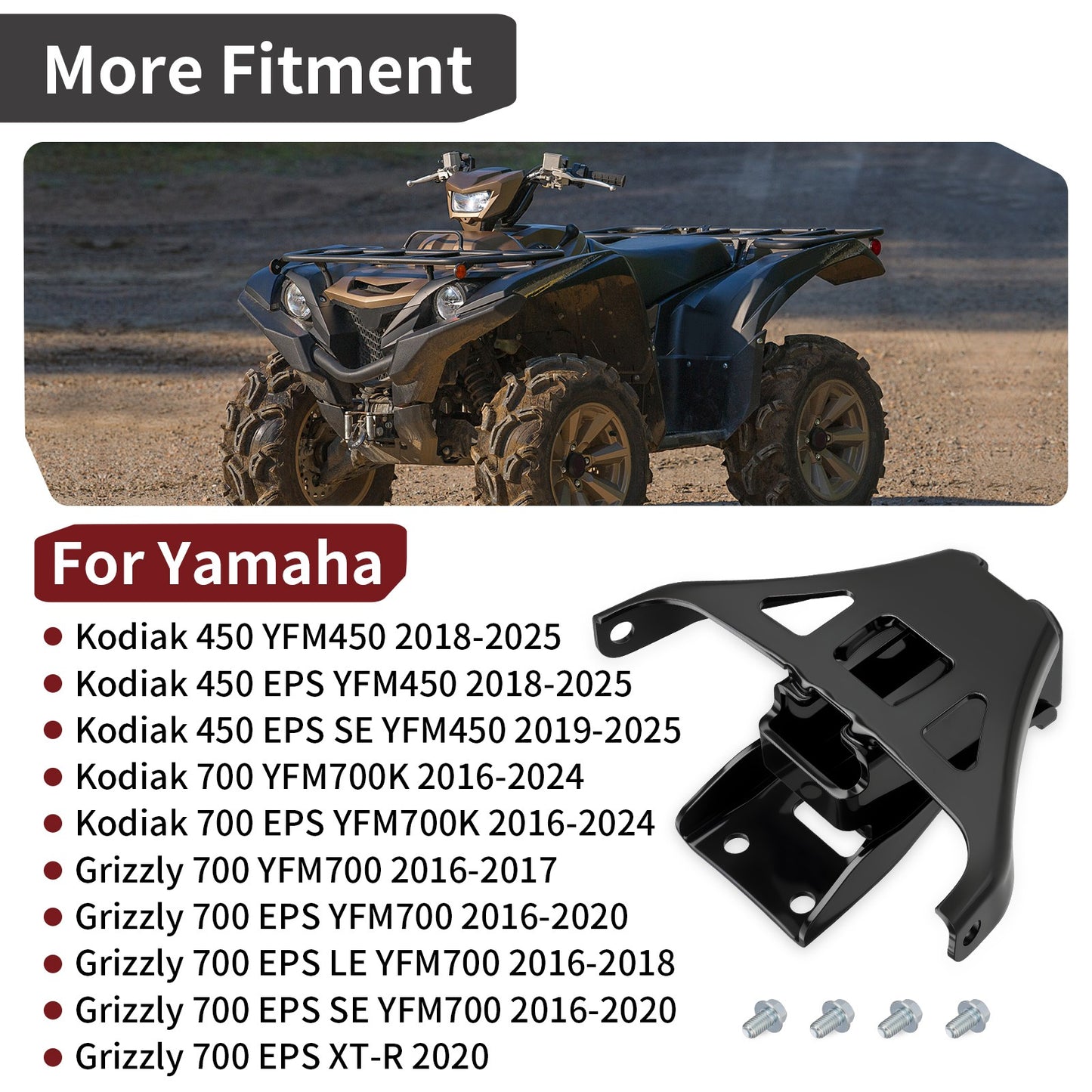2" Receiver Hitch for Yamaha Kodiak 700 (2016–2024)