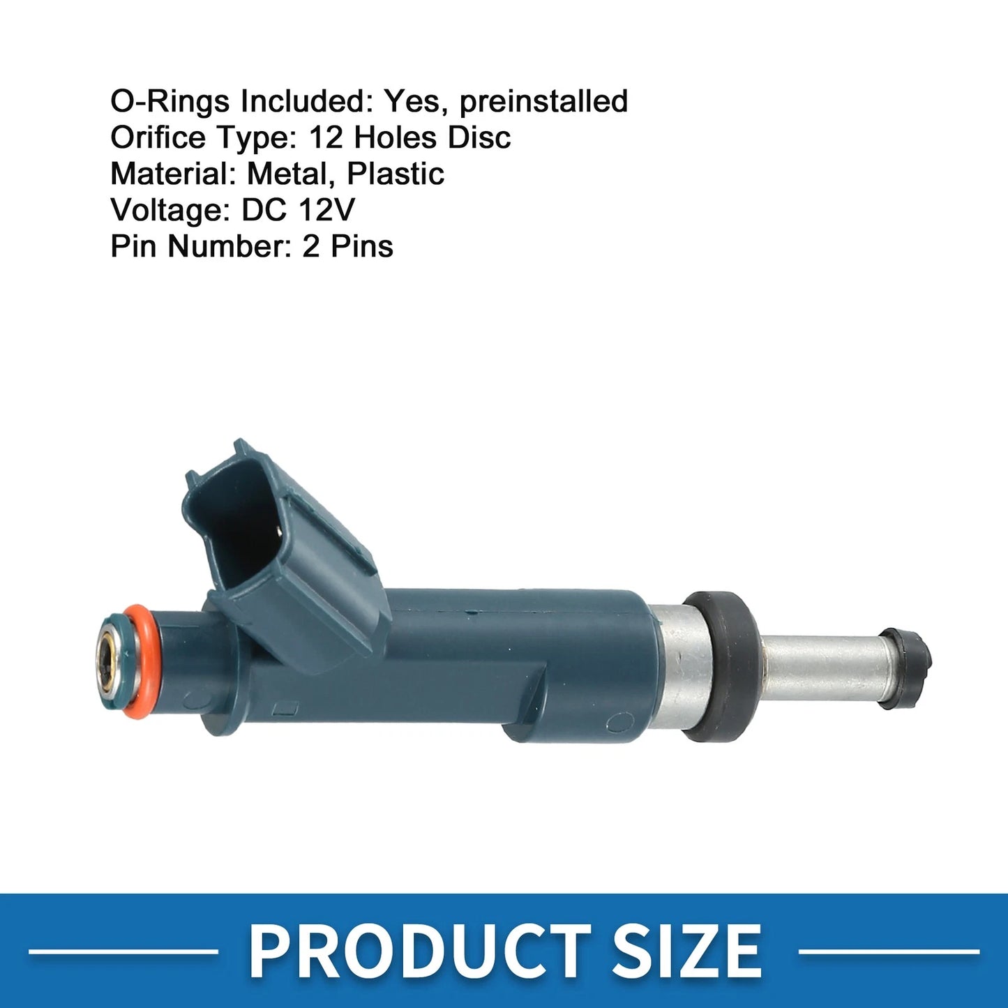 Set of 4 Fuel Injectors No.23209-39196 for Toyota Prius V 1.8L (2012–2017)