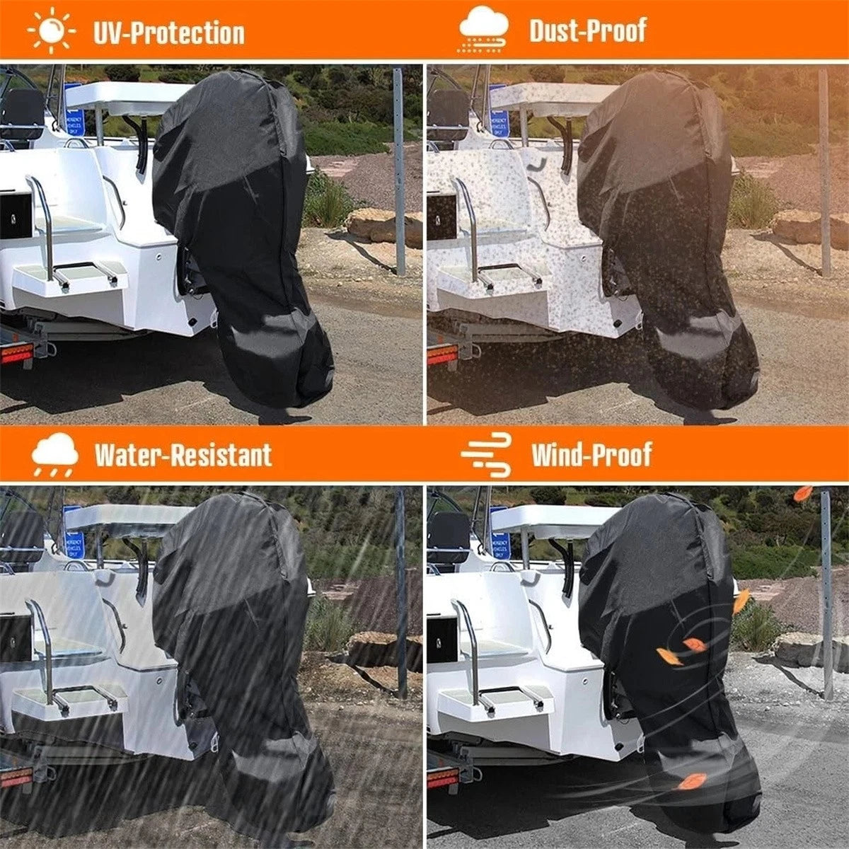Outboard Motor Engine Cover for Heavy Duty Boats (100-150HP)