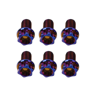 6pcs M8x40mm Titanium Torx Head Flange Bolts for Motorcycle Bike