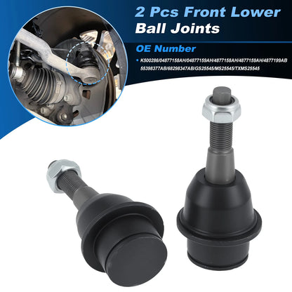 2X Front Lower Ball Joints for Dodge Ram 1500 (2011–2018)