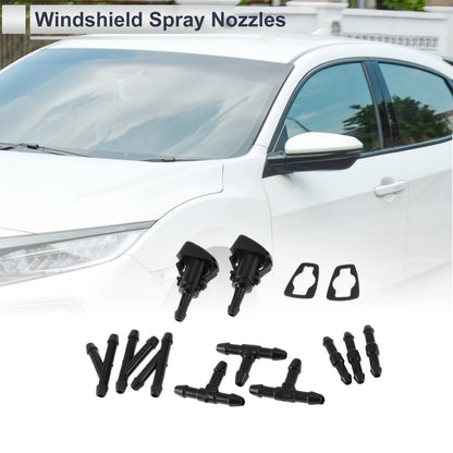 Windshield Washer Nozzle Set of 1 for Subaru (Black)