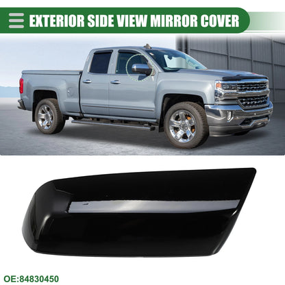 Left Rearview Mirror Cap for Chevrolet Silverado 1500 (No. 84830450, Gloss Black)