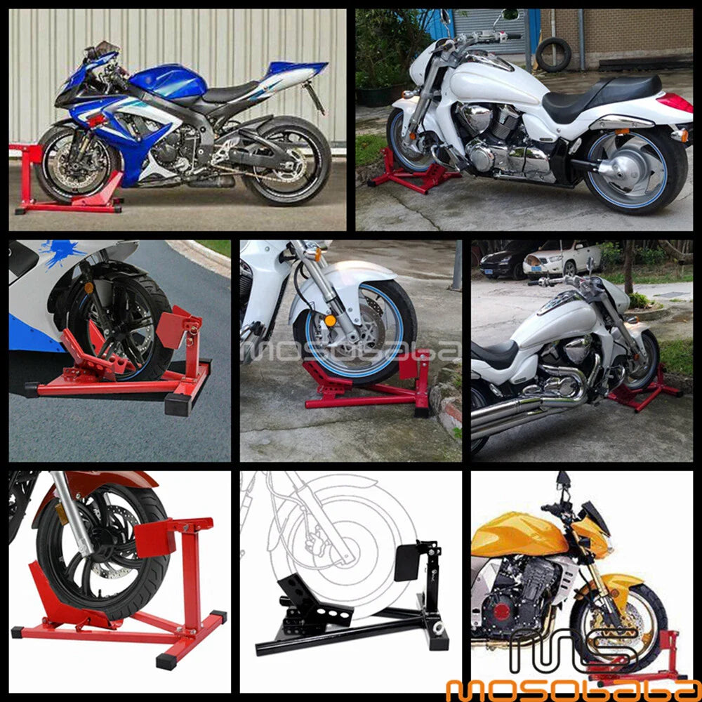Heavy Duty Front Motorcycle Wheel Chock Stand for 15-20" Tire (15-20)