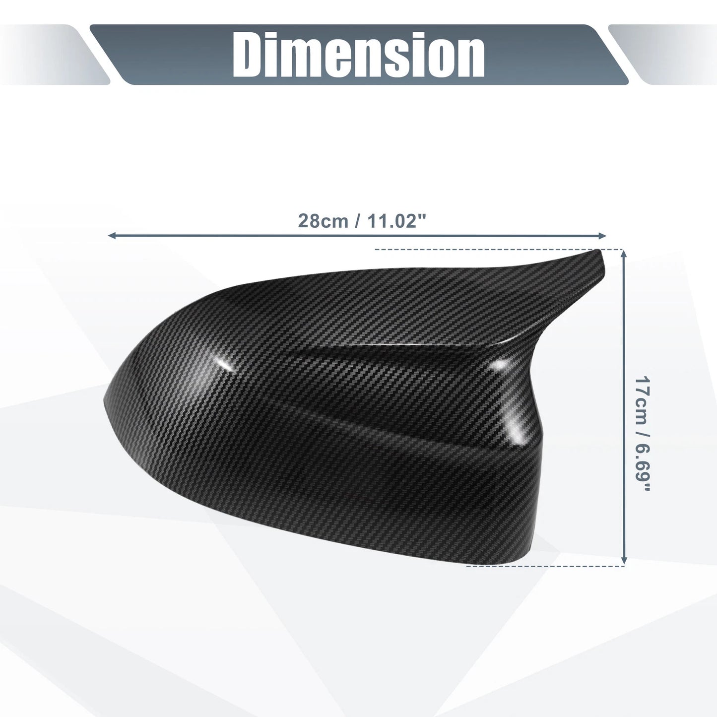 1 Pair Rearview Mirror Cover Overlay Carbon Fiber for BMW X3 G01 iX3 G08