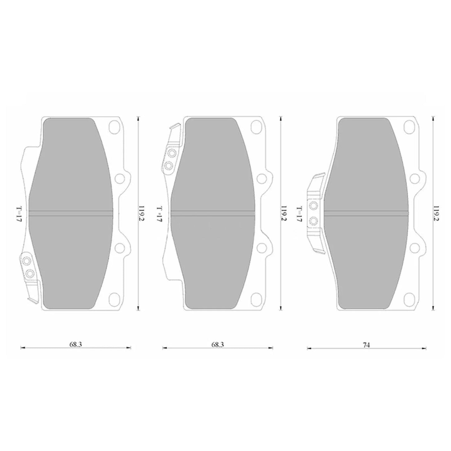 Front Disc Brake Pads Set 4X4 for Toyota 4Runner Hilux Surf (1995–2002)