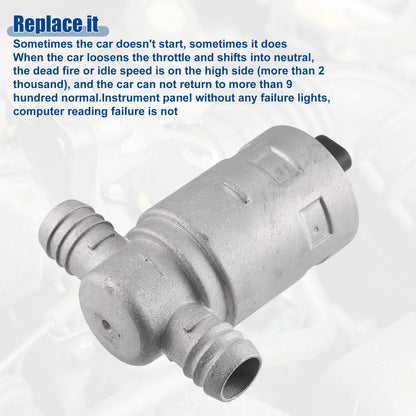 Idle Air Control Valve for BMW 318i Silver Tone (1991-1992)