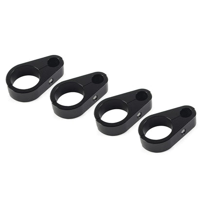 4 x Motorcycle Brake Clutch Cable Wire Clamp Clip Black for Harley 1" Handlebar