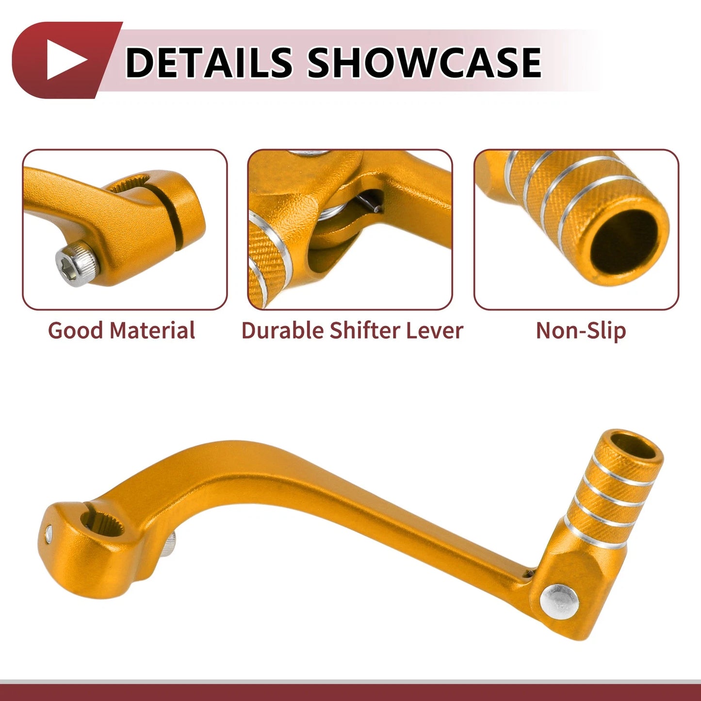 Folding Gear Shifter Lever for Honda CRF110F (2013–2018) Gold Tone