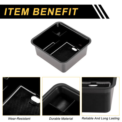 Center Console Armrest Organizer Tray for VW T-Cross (2018–2024) Plastic White