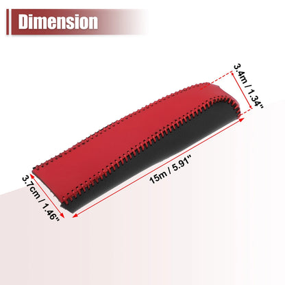 Faux Leather Handbrake Cover Trim for Honda Civic (2006–2011) Black Red