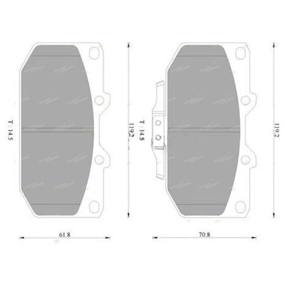 Brembo Front Disc Brake Pad Set for Nissan 300ZX Z32 (1990 - 1995)