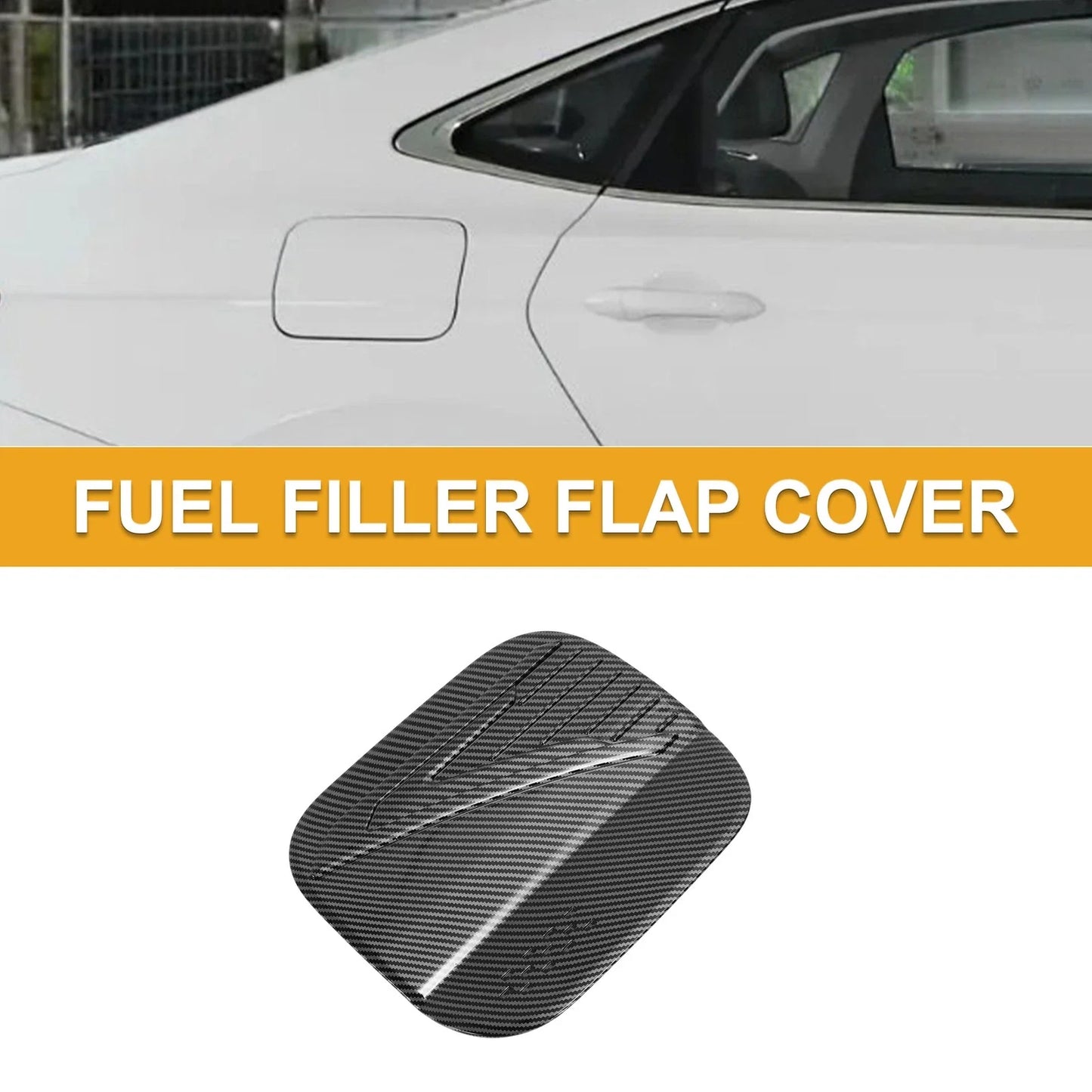 Fuel Tank Door Cap for Hyundai Santa Fe 2024-2025 Gas Tank Flap Carbon Fiber
