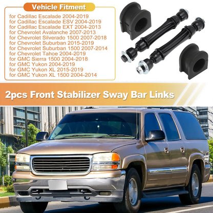 Front Sway Bar Link Bushing Kit for Chevy Silverado GMC Sierra Yukon (K700432)