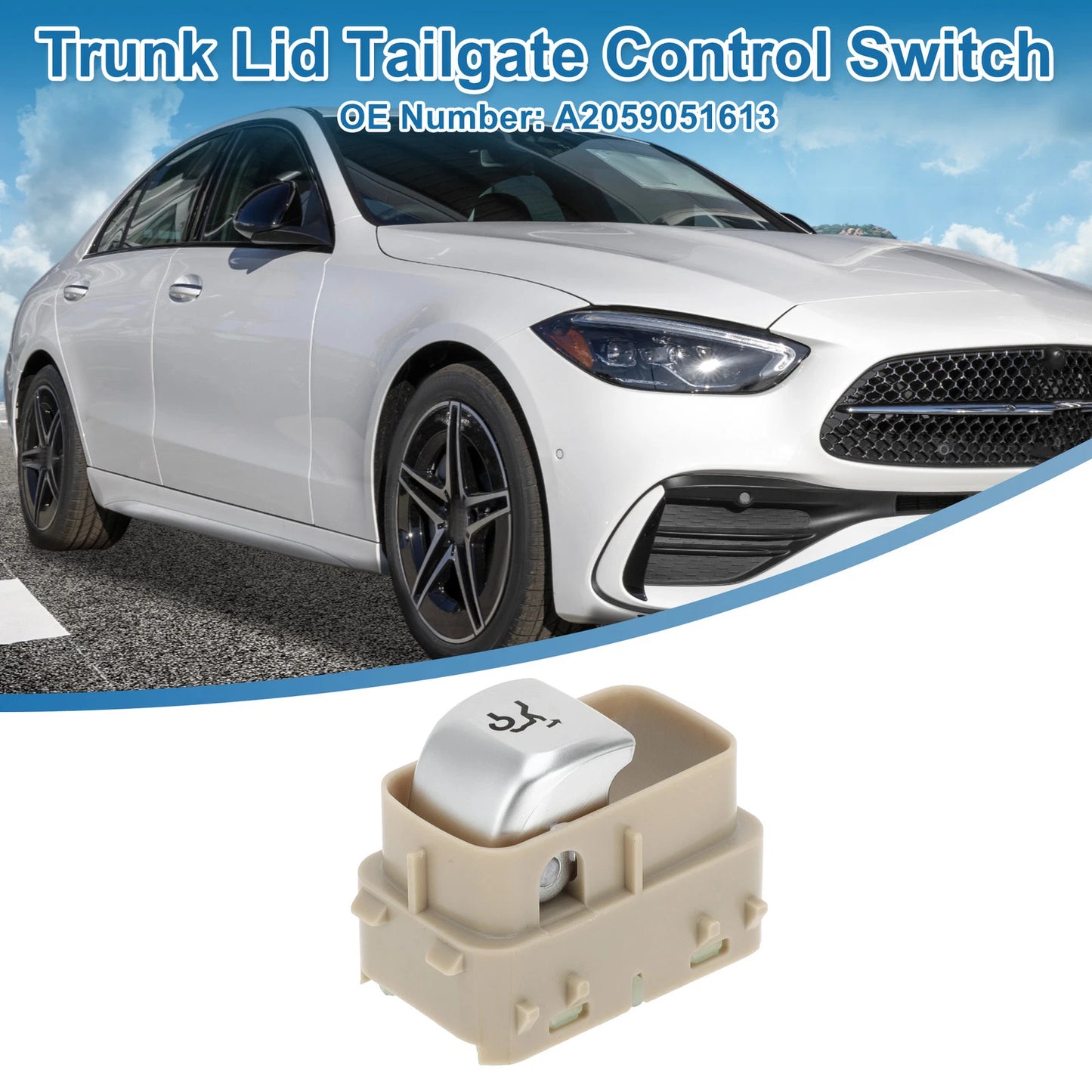 Trunk Release Switch No.A2059051613 for Mercedes-Benz C180 (2017–2018) Beige