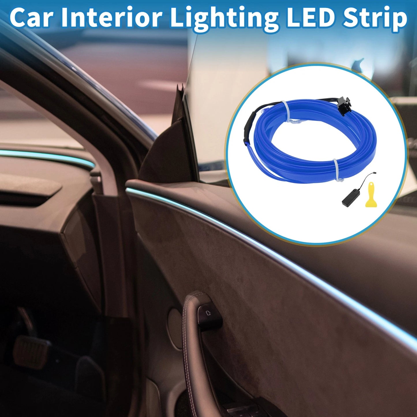 2m LED Strip Neon Wire Interior Lighting for Universal Cars