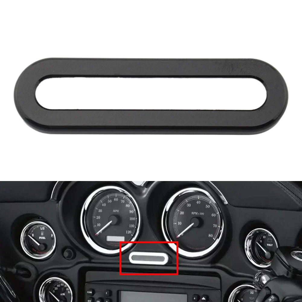 Black Instrument Indicator Lamp Bezel Cover for Harley Road Street Glide (96-13)