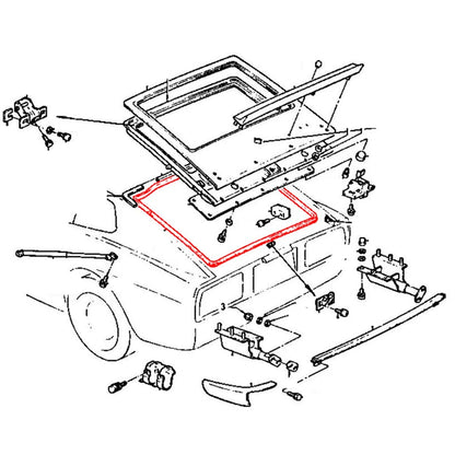 Rear Hatch Weatherstrip Seal for Nissan S30 Fairlady Z (1970–1978)