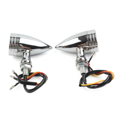 Chrome Motorcycle LED Brake Blinker Tail Lights for Harley