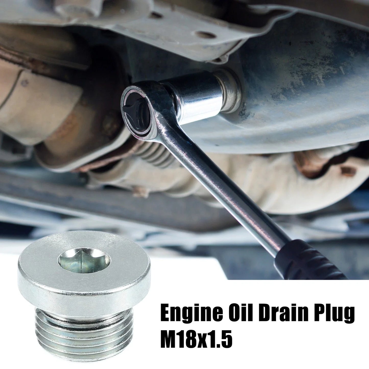 M18x1.5 Steel Engine Oil Drain Plug Screw for BMW 545i 550i 650i (2004-2010)