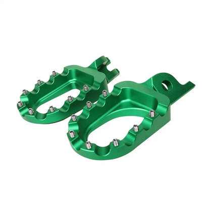 Green Footpegs for Kawasaki KX65 (2000-2019), KX500 (1988-2004)