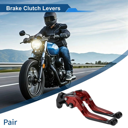 Adjustable Brake Clutch Levers for Yamaha MT125 (2014–2021) Red Black