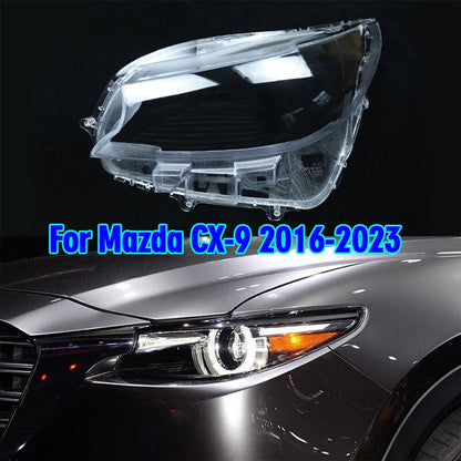 Left Side Front Headlight Lens Shell Cover for Mazda CX-9 (2016–2023)