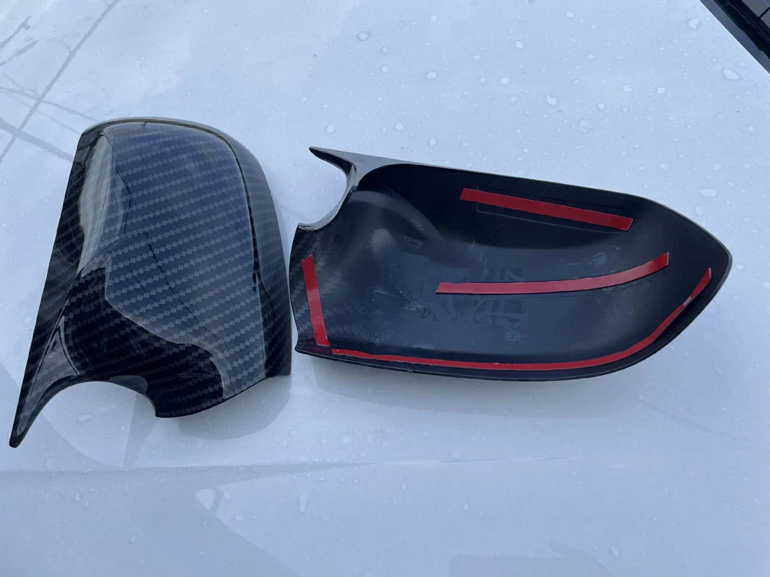 2 x Carbon Fiber Mirror Horn Cover Caps for Mazda 3 Mazda 6 (2003–2012)