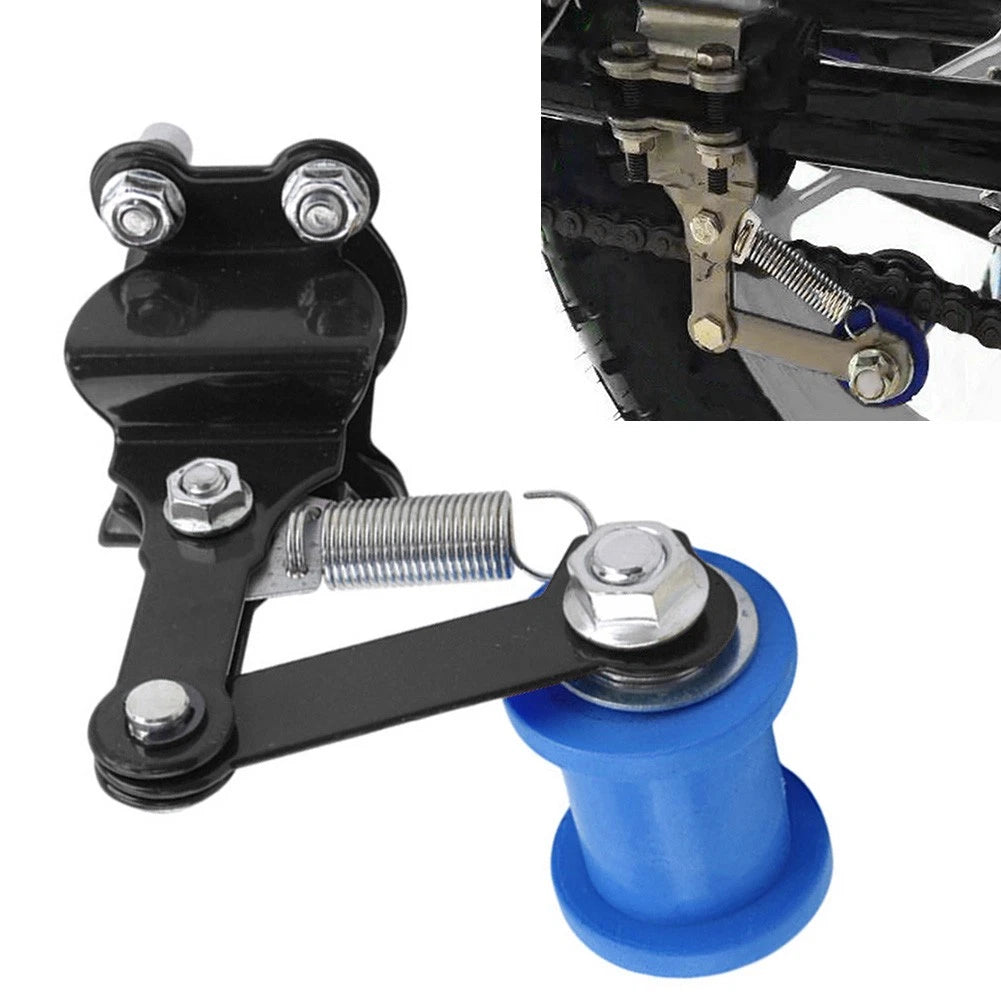 Chain Tensioner Roller Adjuster for Universal ATV Dirt Bike (Black/Blue)
