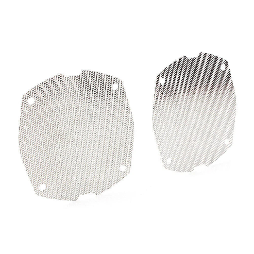 Chrome Front Fairing Mesh Speaker Grilles for Harley Dresser FLH/T Electra Glide