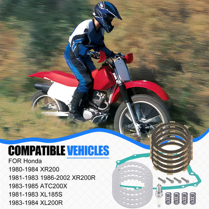 Clutch Friction Steel Plates Kit for Honda XR200R (1981–2002)