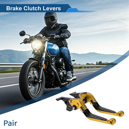 Adjustable Brake Clutch Lever for Yamaha TMAX560 (2020–2023) Gold Black