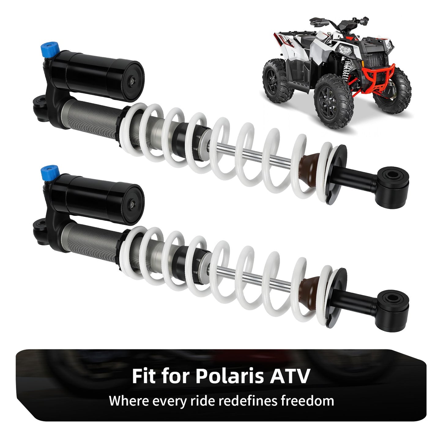 Set of 2 Rear Air Shock Absorbers for Polaris Scrambler 850 (2013–2025)
