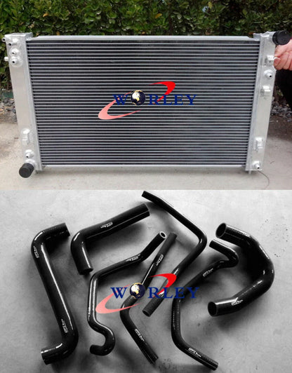 Aluminum Radiator + Blue Hose for Holden VT VX VU HSV Commodore V8 LS1 (1997-2007)