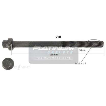 Engine Cylinder Head Bolt Set for Mazda 2 (2007–2014)