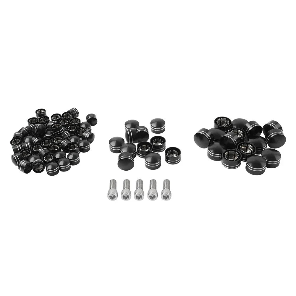 75X CNC Engine Bolt Topper Caps for Harley Touring Road Street Glide (2009-2023)
