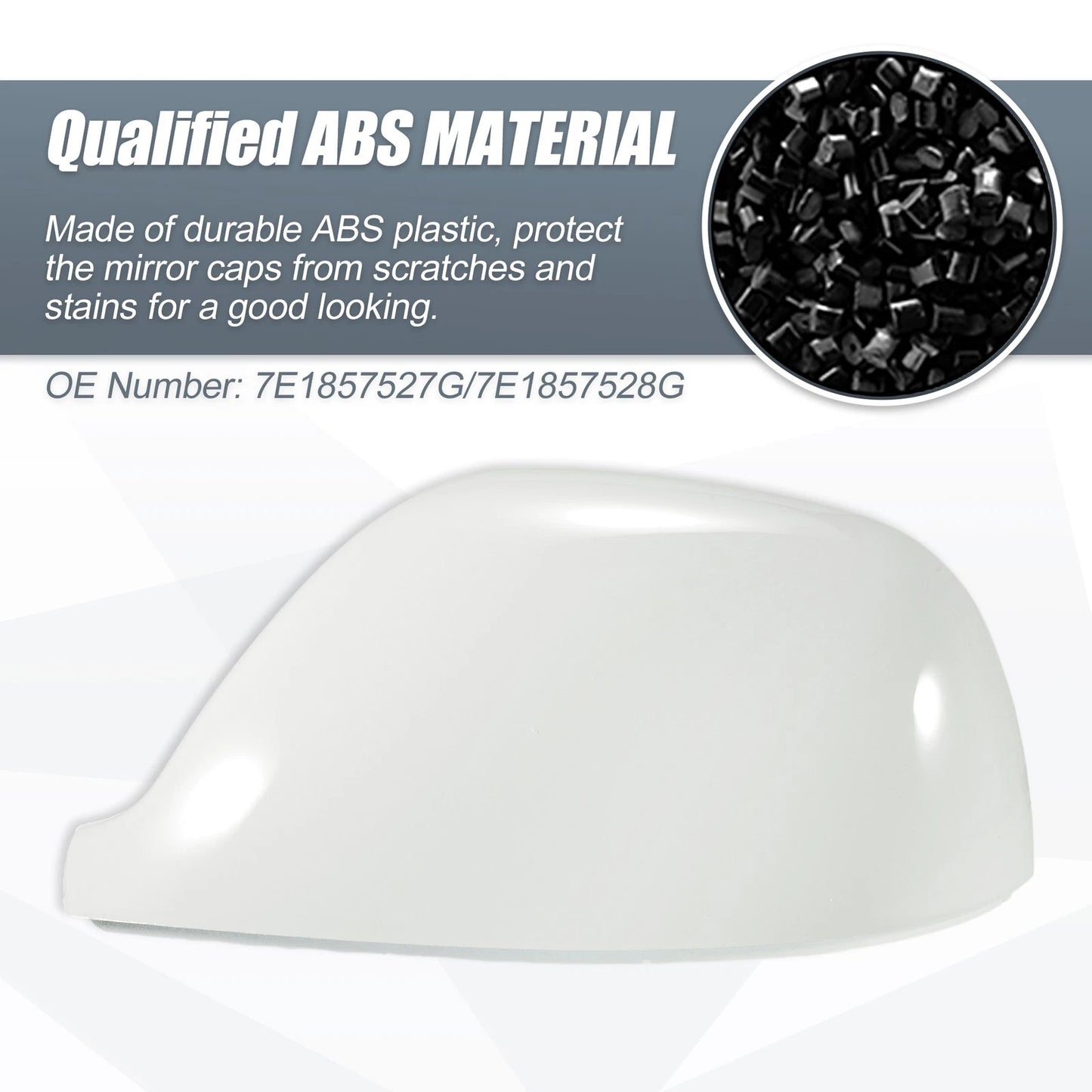 Pair Rearview Mirror Cover Replacement for Volkswagen Transporter T5 T6 (2003–2019)