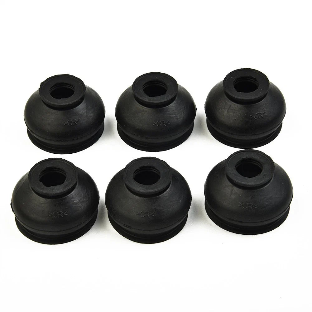 6pcs HQ Rubber Tie Rod End-Ball Joint Dust Boots Dust Cover Boot Gaiters Black